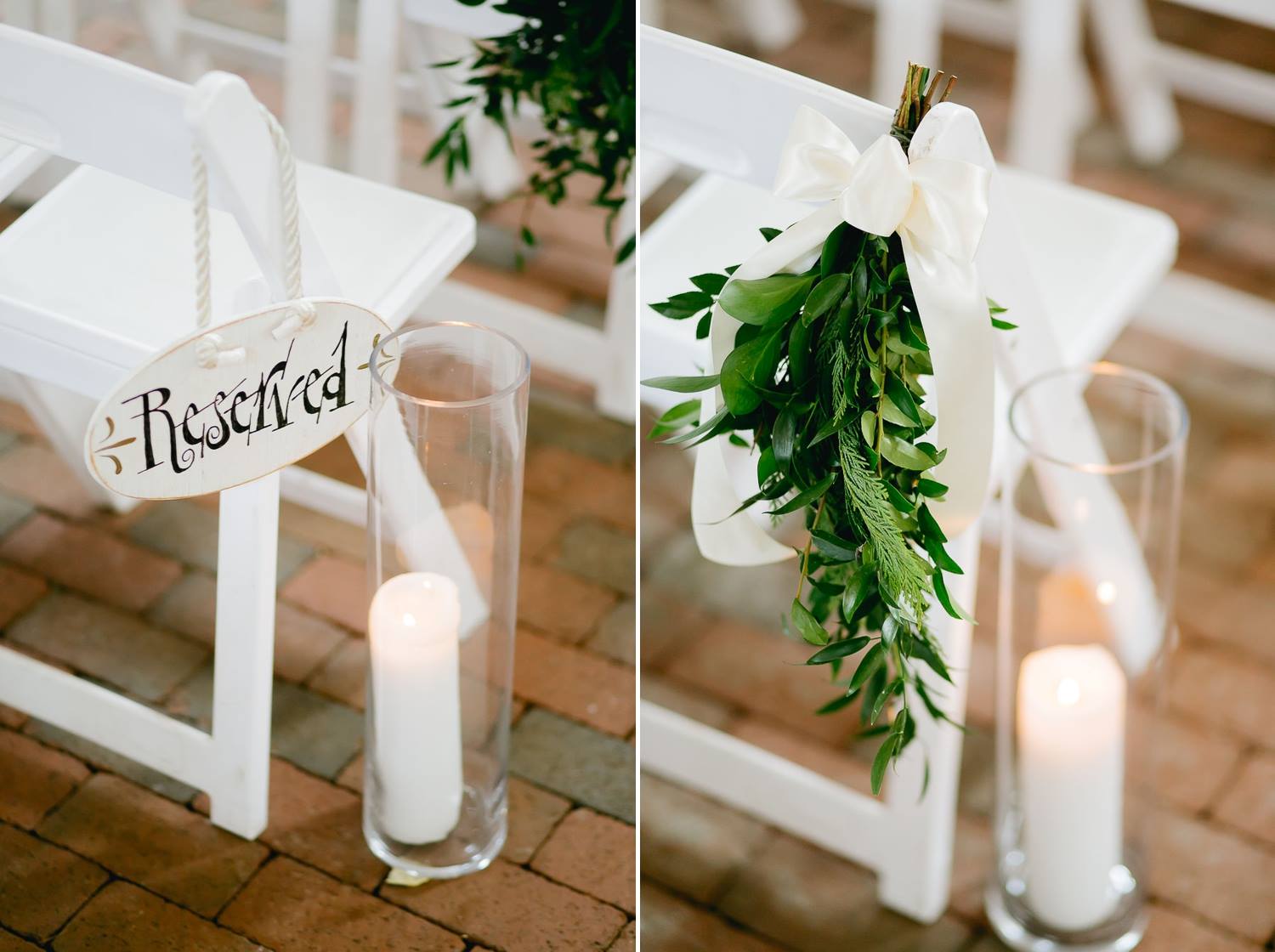 A rustic chic ceremony isn't complete without plenty of greenery and candles. Find out how to use this style for a garden wedding on our blog right now!