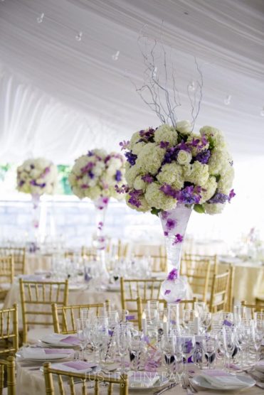 Tented wedding reception