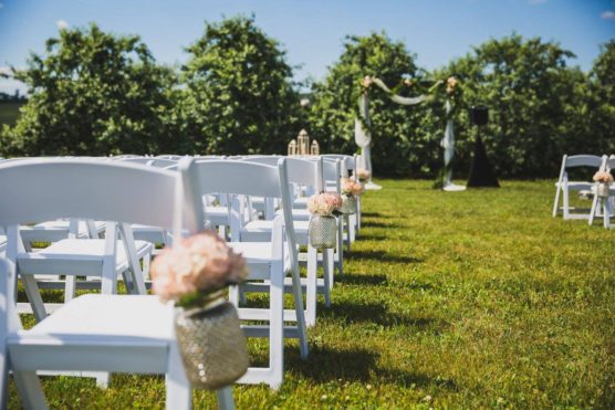 Outdoor farm ceremony