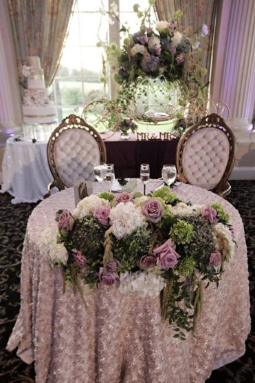 Floral sweetheart table