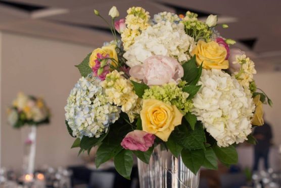 Spring floral centerpiece