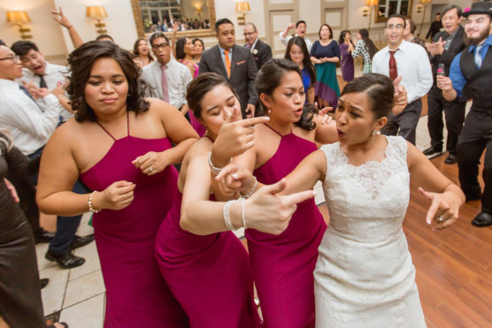 bride and bridesmaids