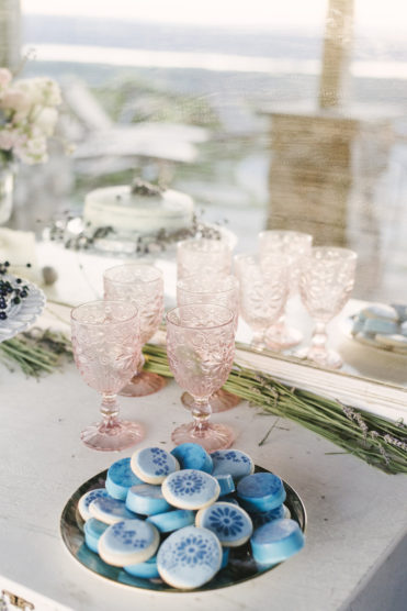 Vintage wedding set up for a dessert table