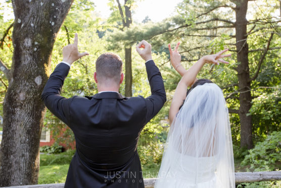 bride and groom spelling LOVE