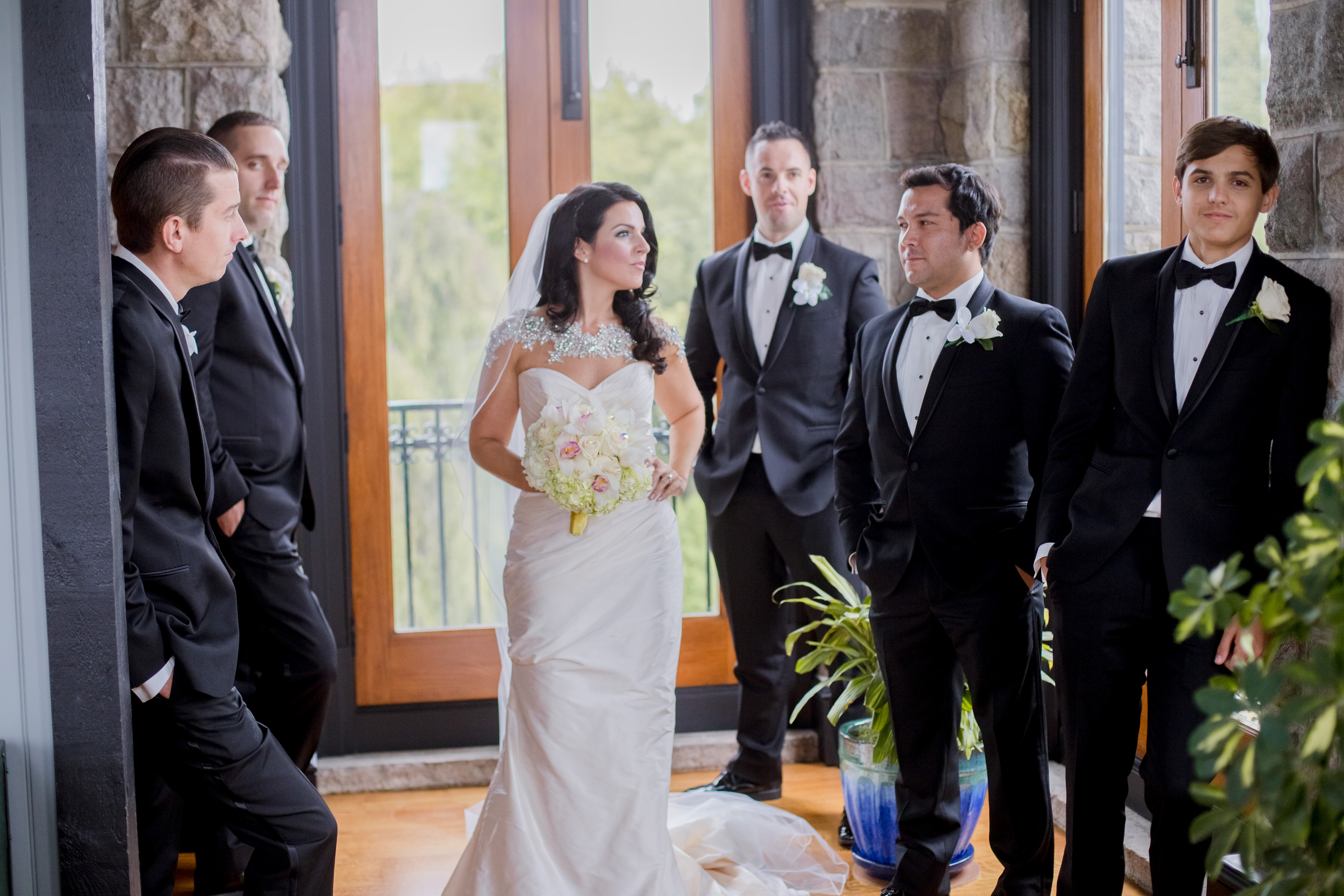 bride and groomsmen