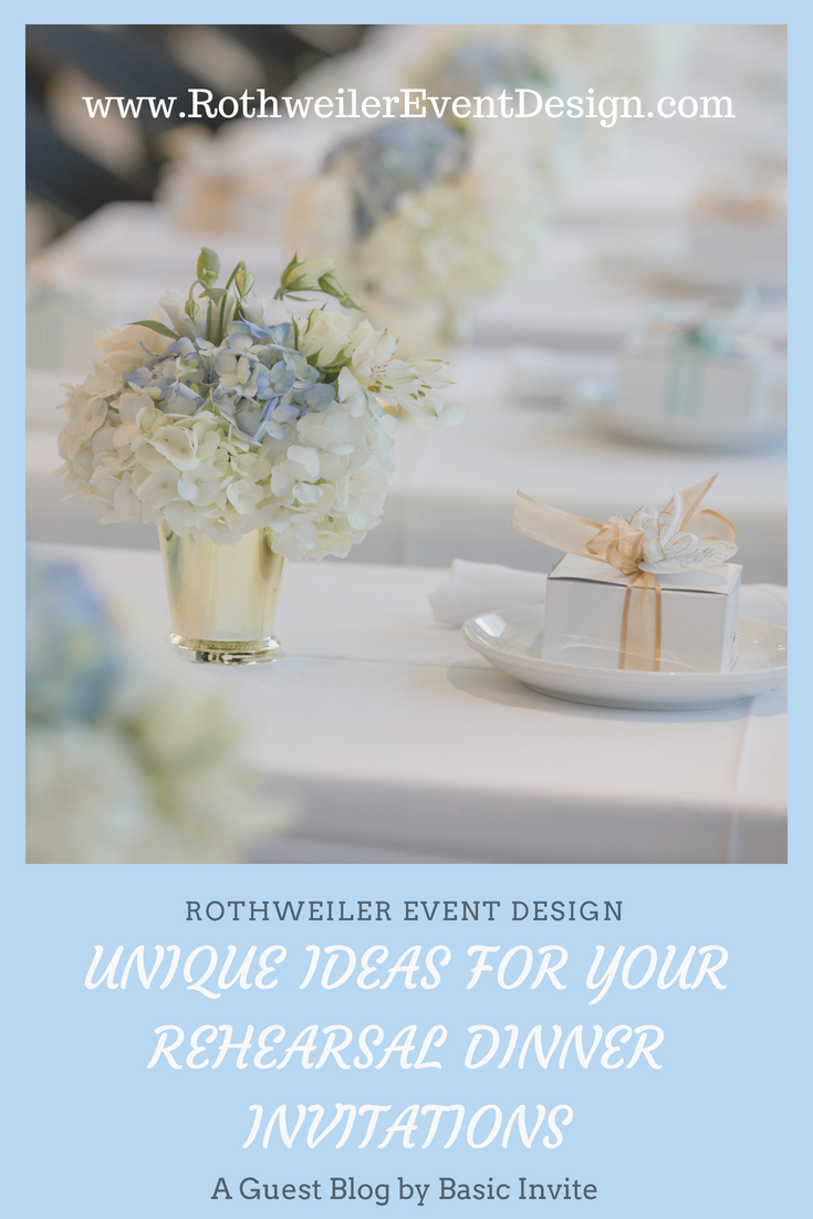 Check out this guest blog on our website from Basic Invite! 3 unique ideas for your rehearsal and wedding invitations that you need to know!