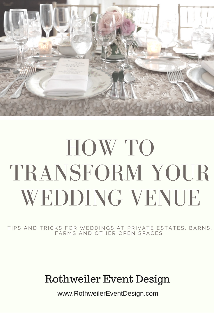 How to transform your wedding venue and design an open space. Read this wedding blog if you're looking for ways to change the look of your wedding venue, or having a backyard, farm, barn or at home wedding! #weddingblog #barnwedding