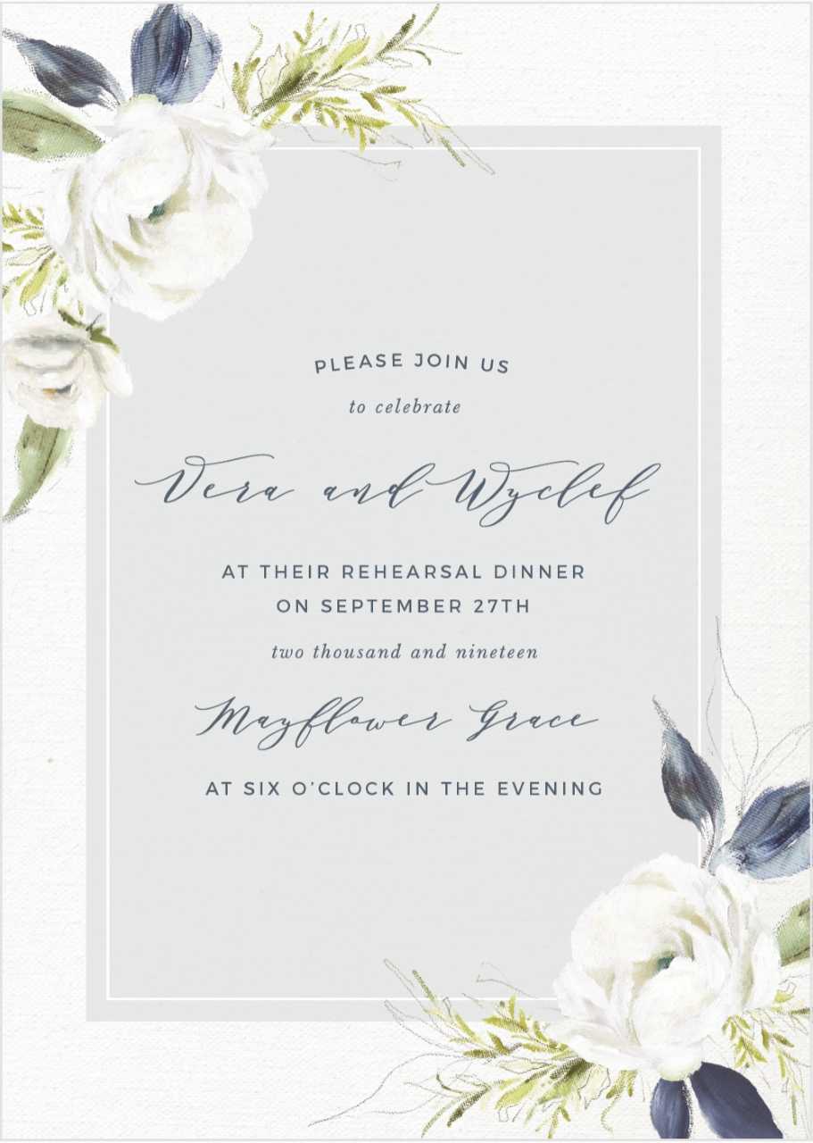 floral wedding invitation