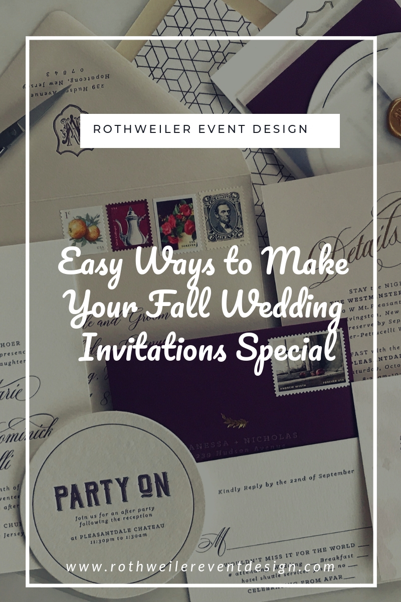 blog cover for blog about unique fall wedding invites