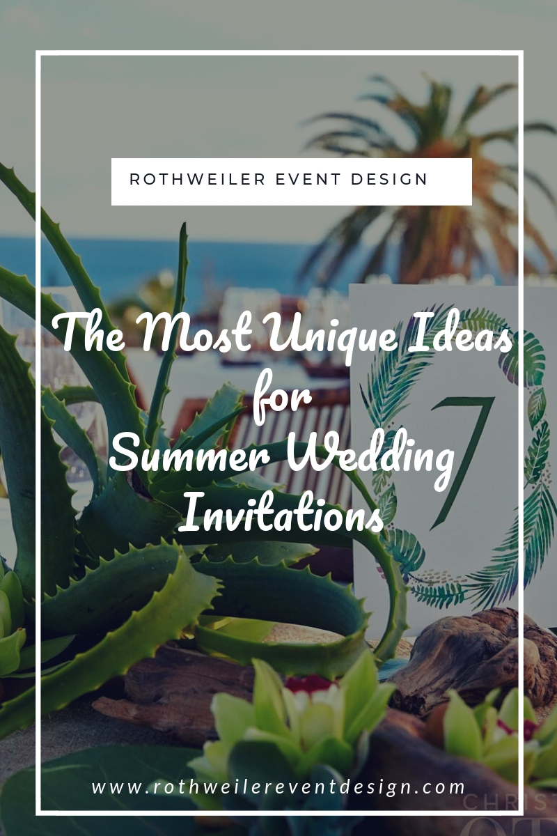 blog cover for blog about unique ideas for summer wedding invitations
