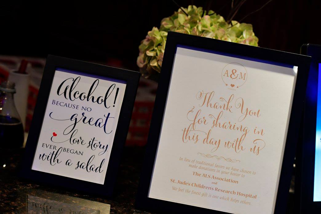 wedding reception signage