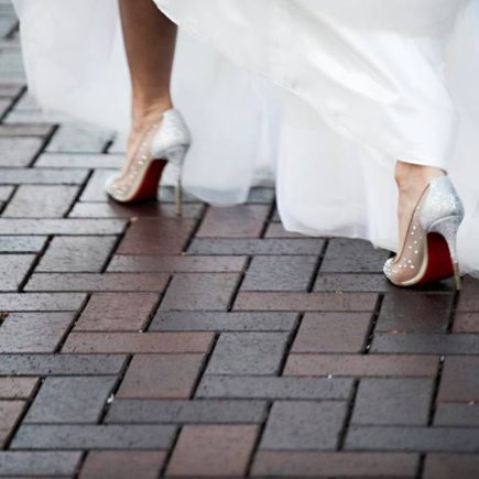 red bottom cinderella wedding shoes