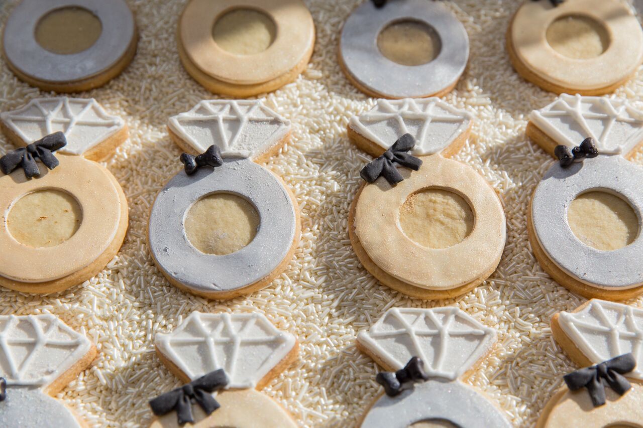 engagement ring cookies