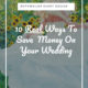 blog cover for blog about money saving tips on weddings