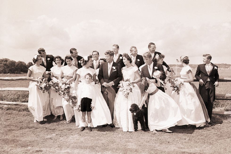 jfk and jackie wedding day photo