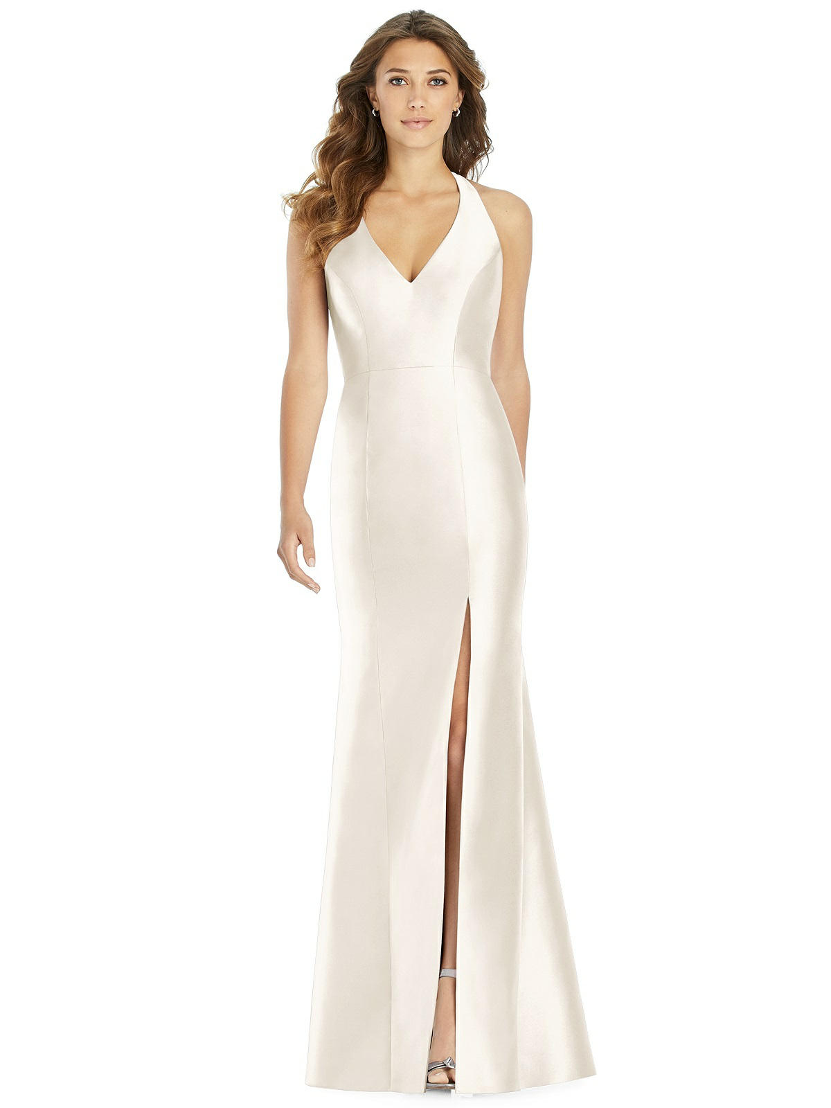 long white bridesmaid dress