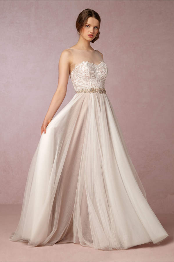 strapless wedding gown