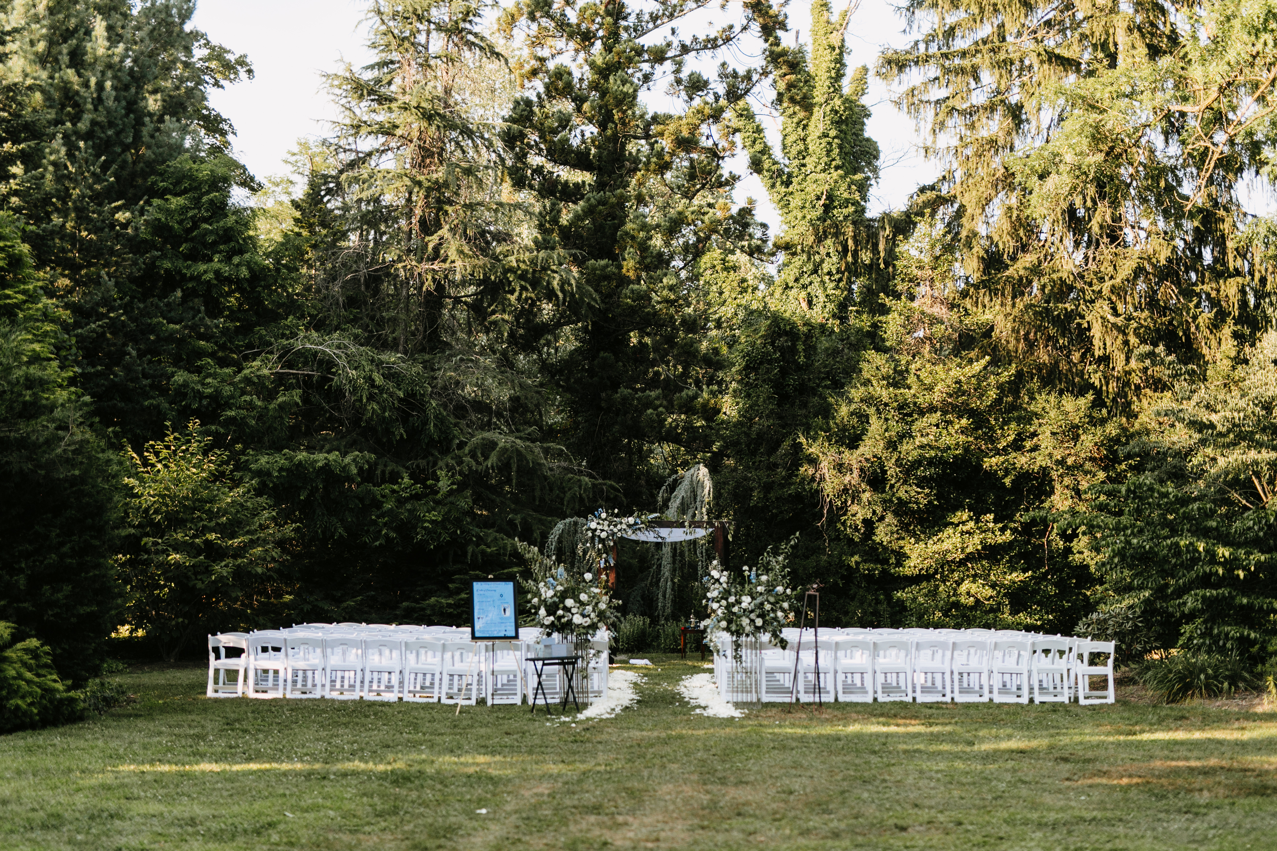 wedding ceremony set up