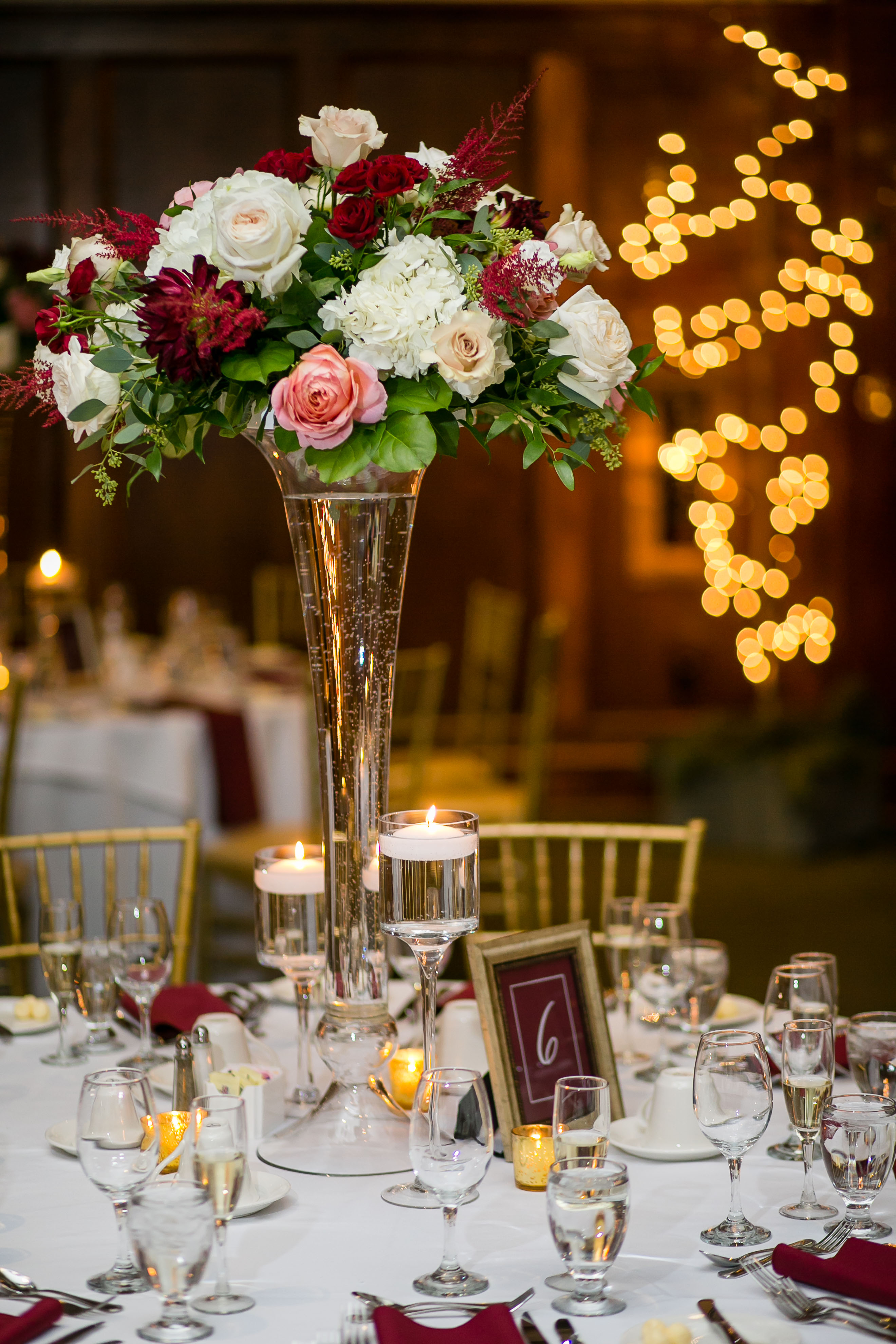 wedding tall centerpiece