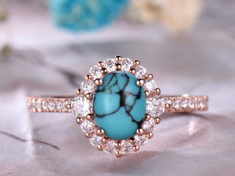 turquoise engagement ring