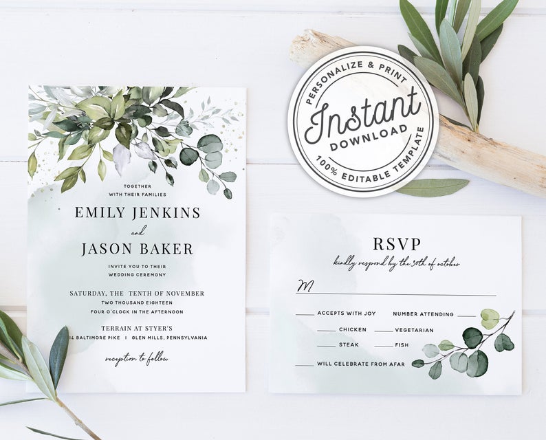 boho bridal invites