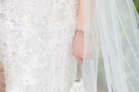 bride dress and veil