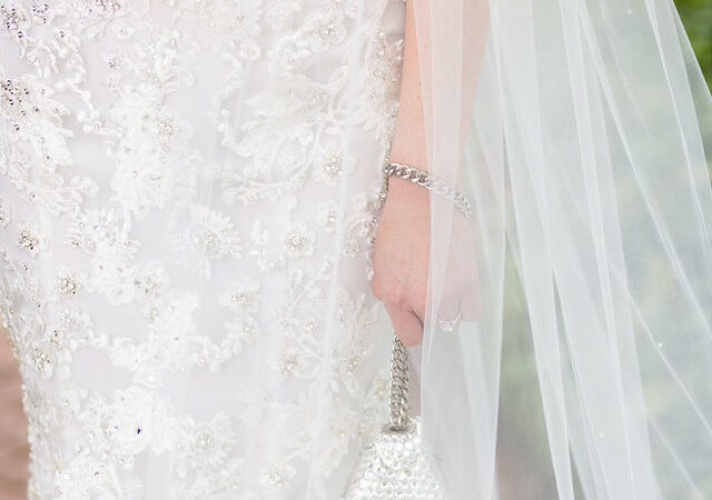 bride dress and veil