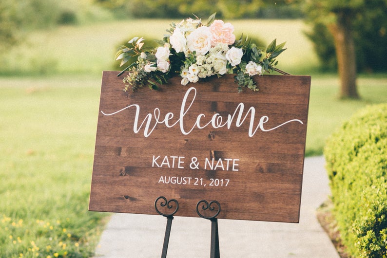 wedding welcome sign