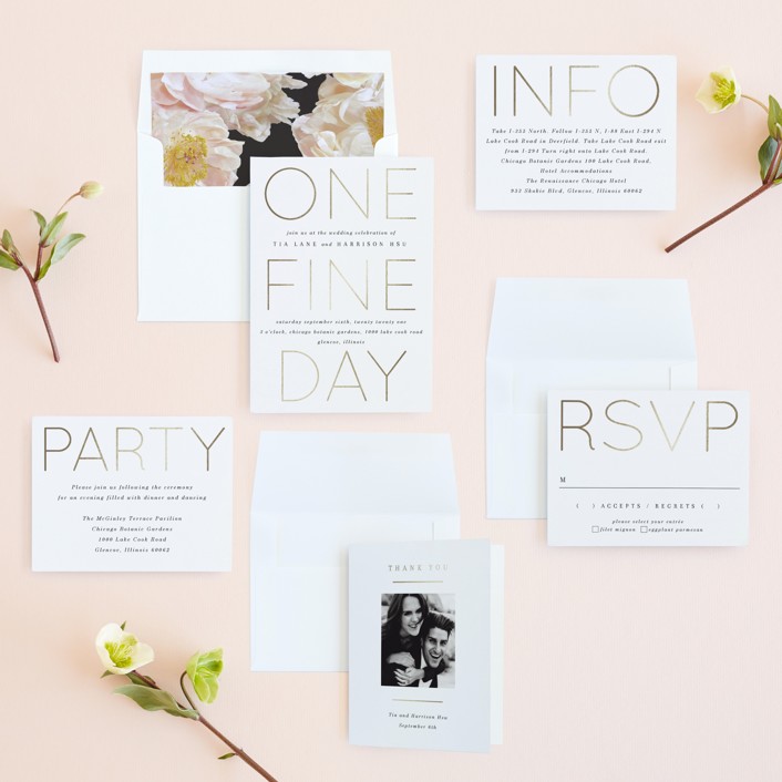 one fine day wedding invites