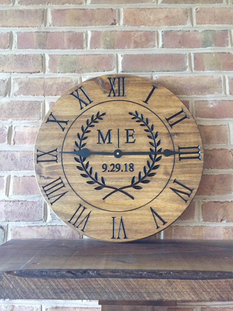 wood clock