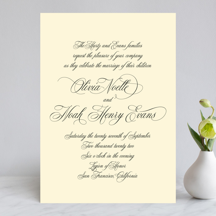 mellow yellow invitation sample