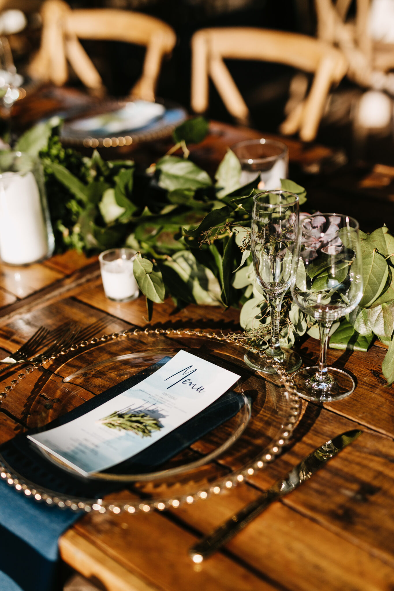 wedding table set up