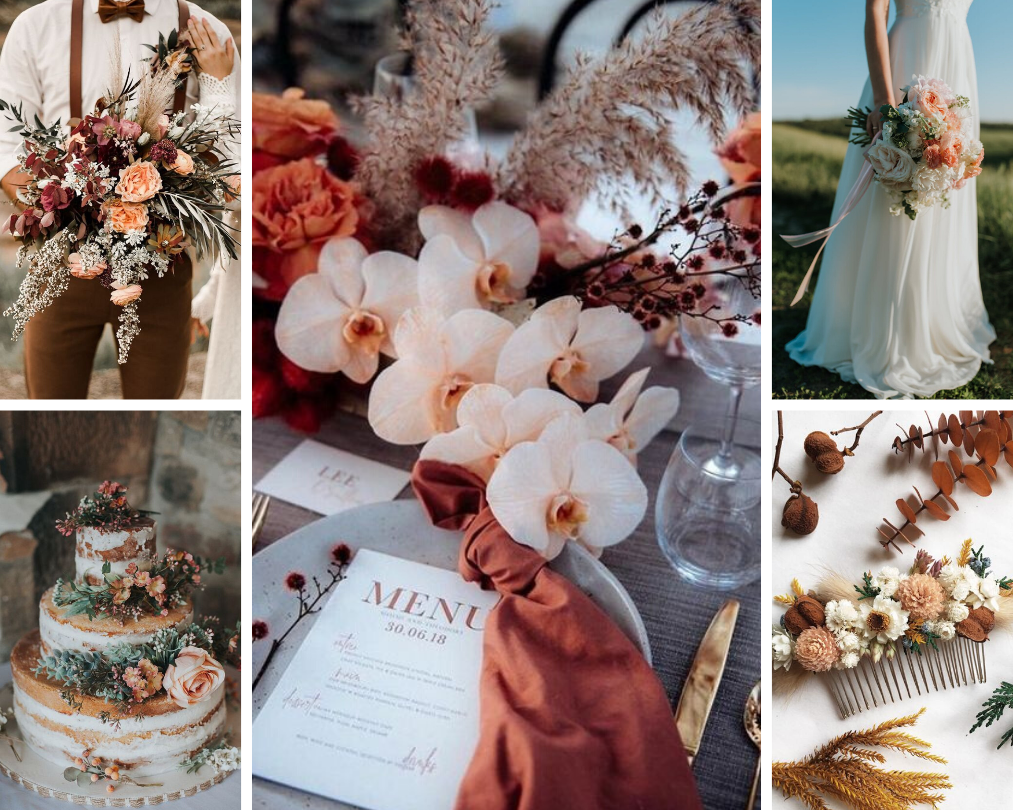 cantaloupe color wedding inspo board