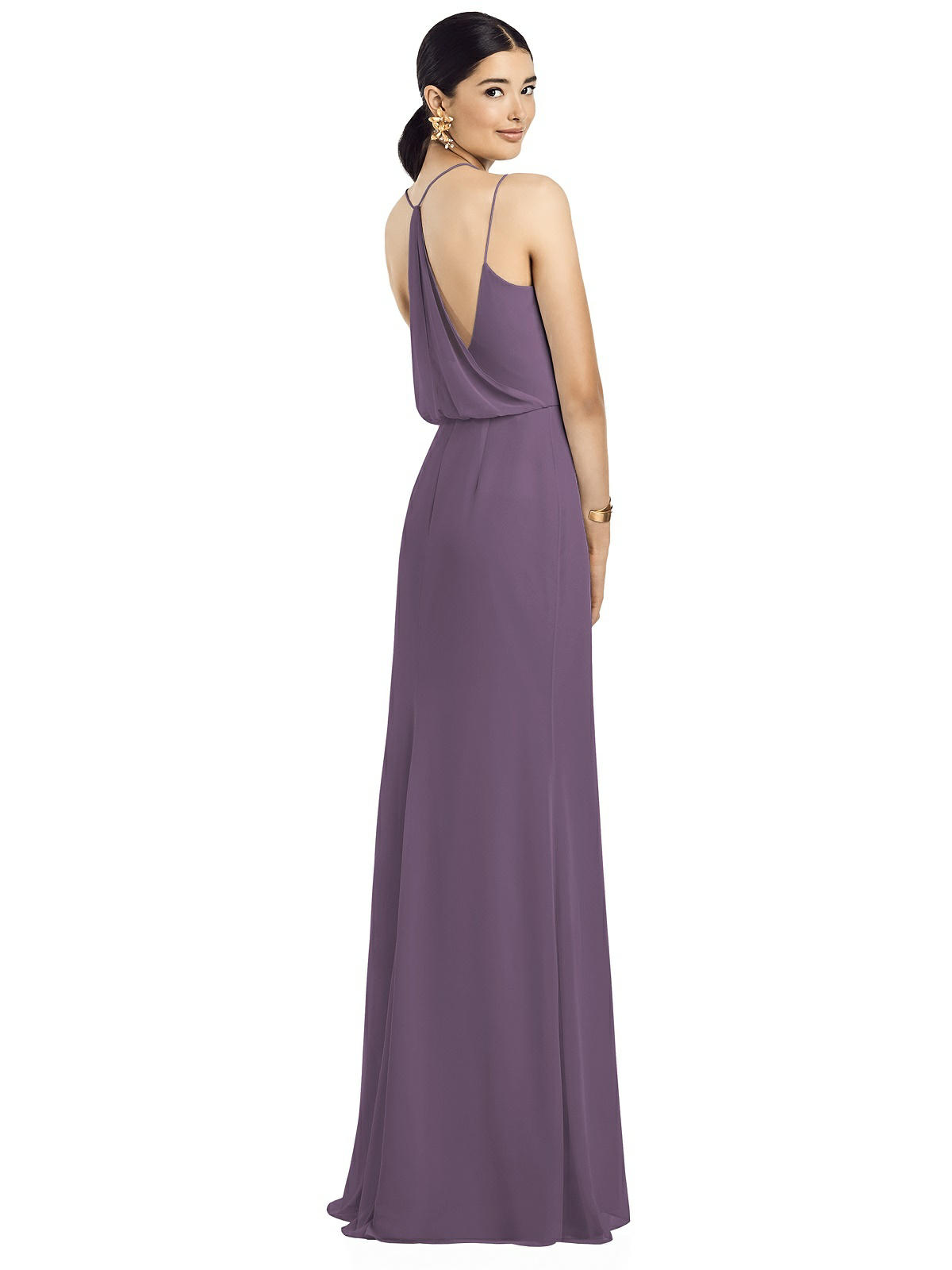 cassis color bridesmaid dress