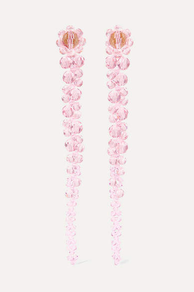 drop pink earrings