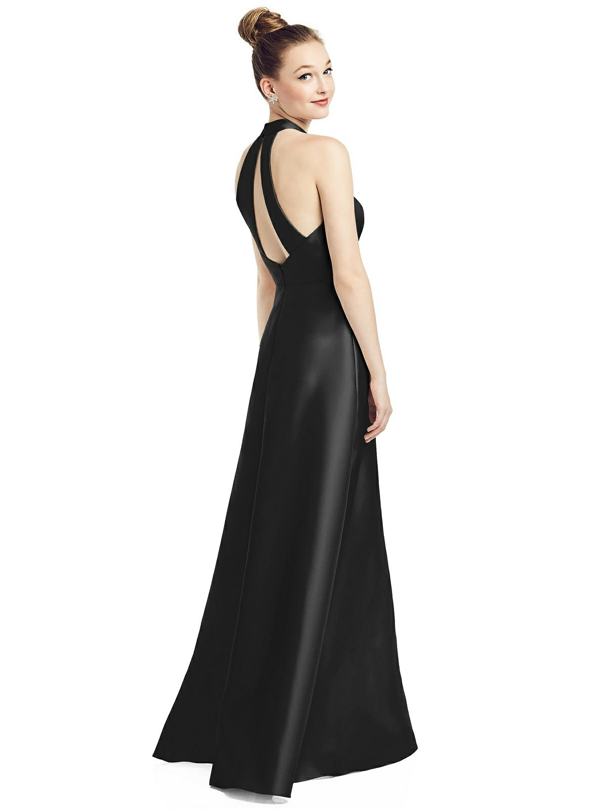 long black bridesmaid dress