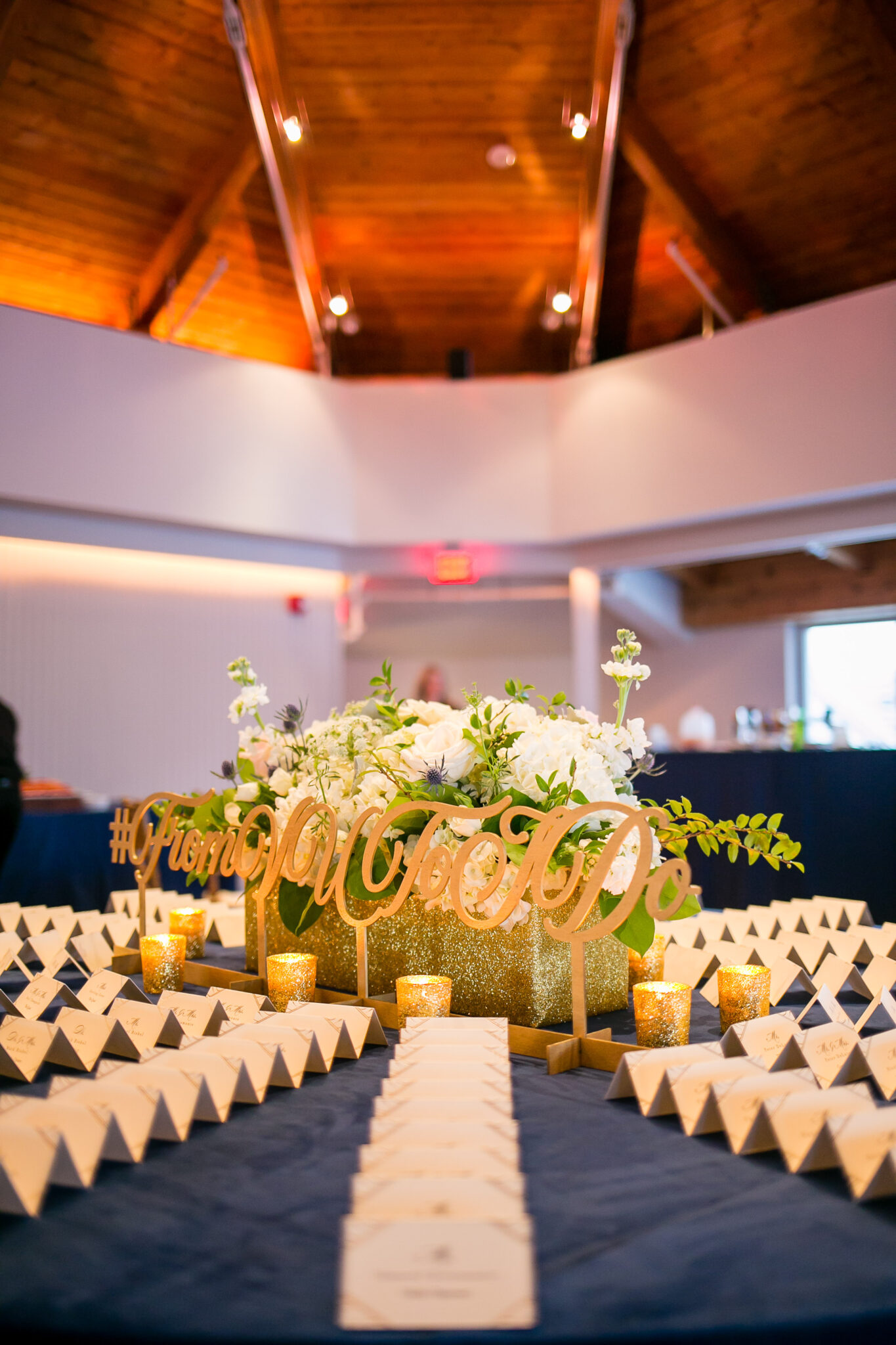 escort card table set up