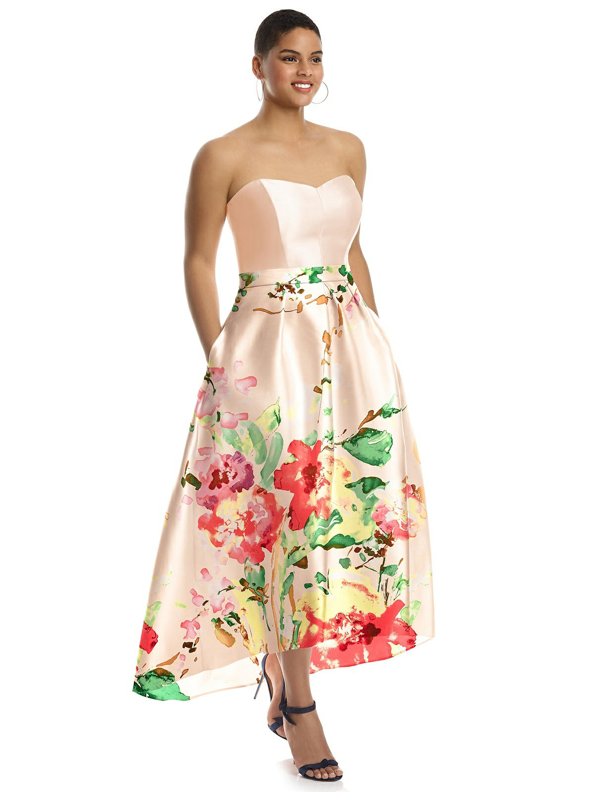 floral bridesmaid dress