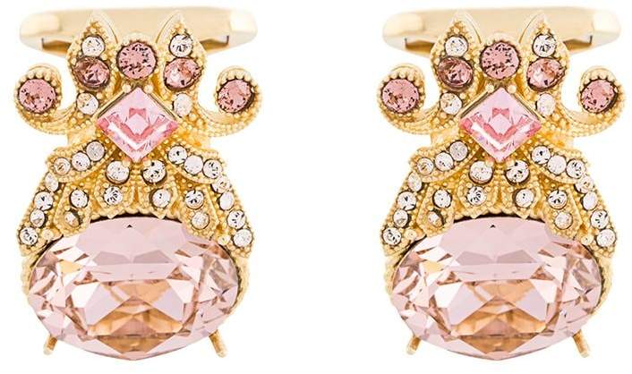 pink and gold wedding cufflinks