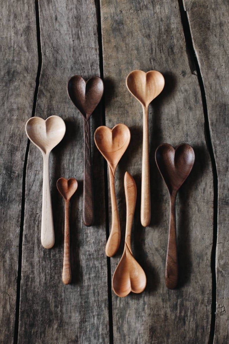 heart wooden spoons