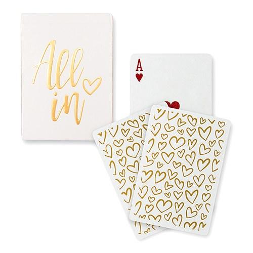 gold foil playing cards wedding favors
