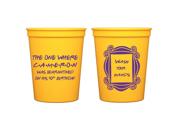 virtual birthday party cups