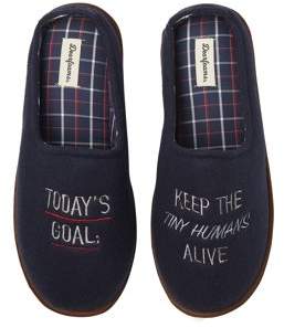 slippers with writing on them