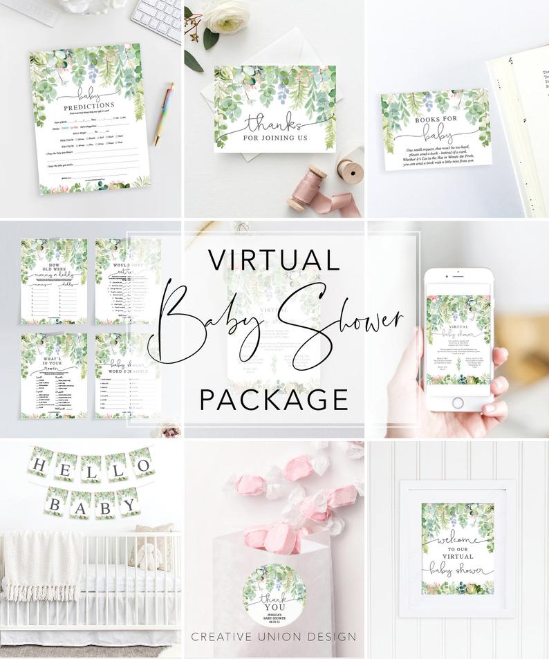 virtual baby shower pack