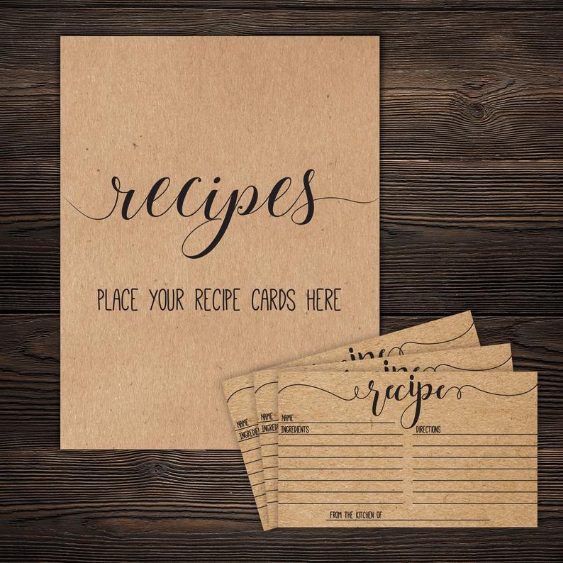 recipe cards