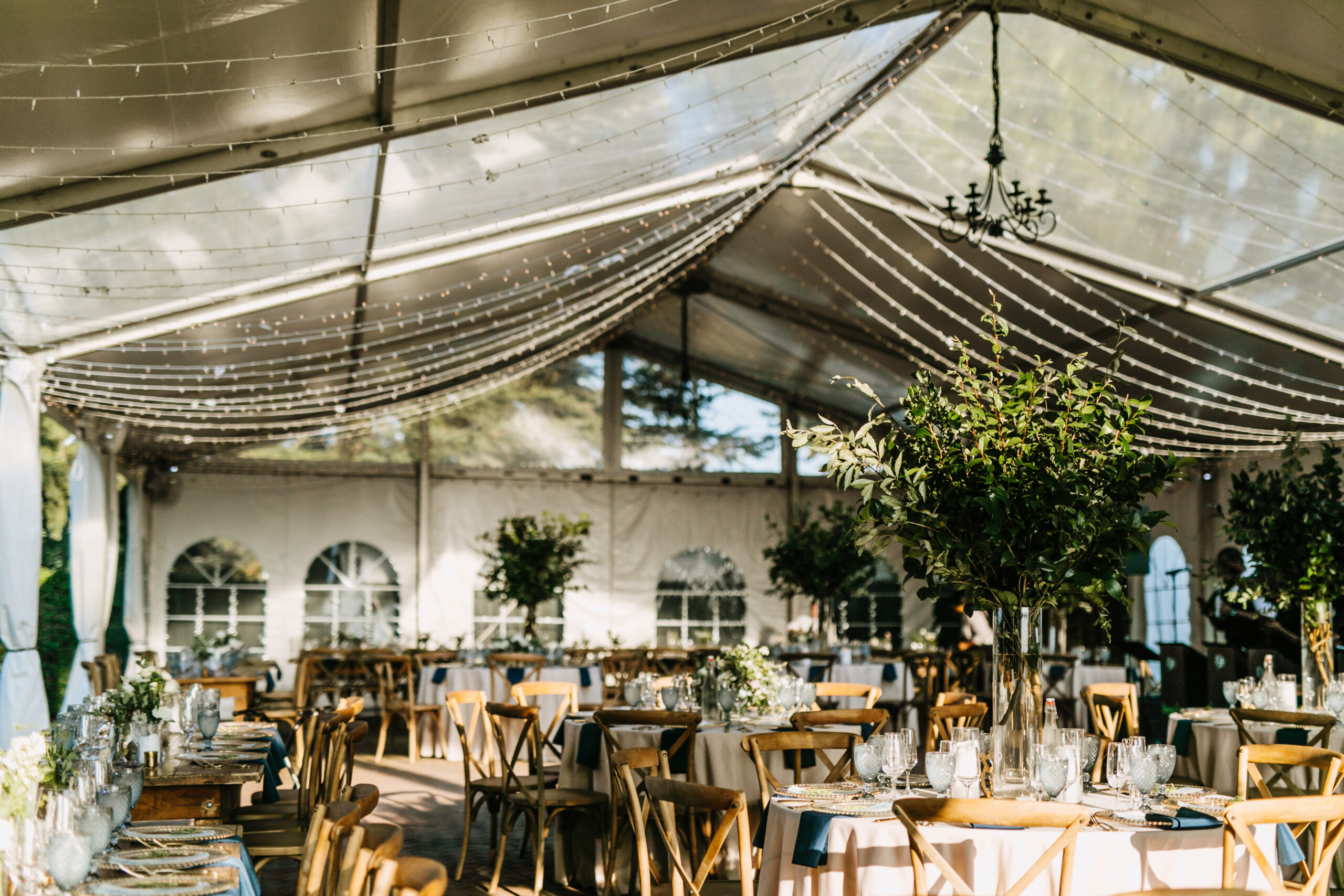 outdoor wedding clear top tent