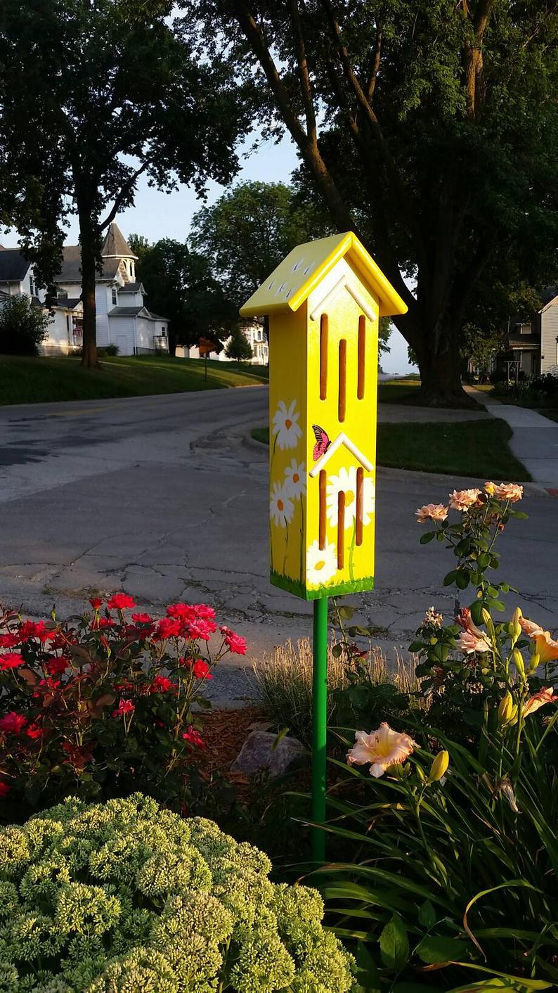 yellow butterfly house