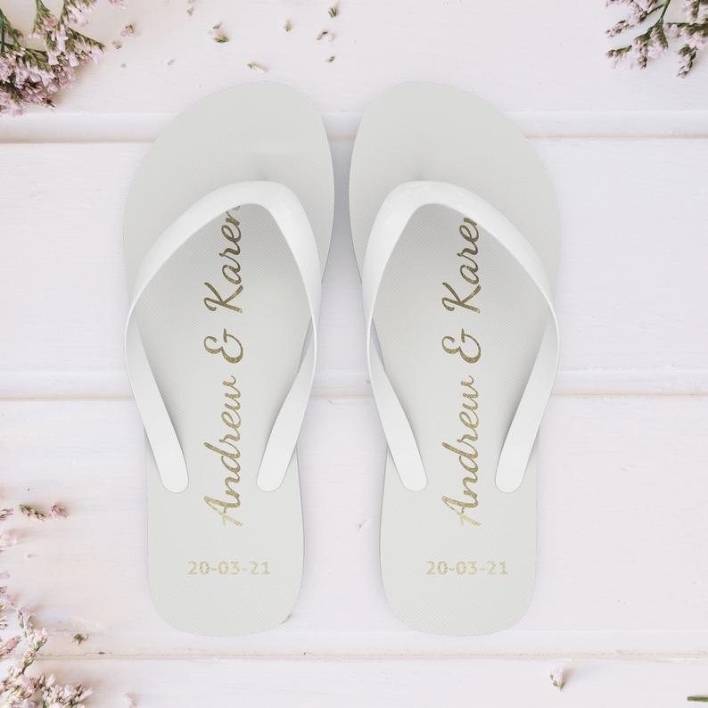 wedding day flip flops