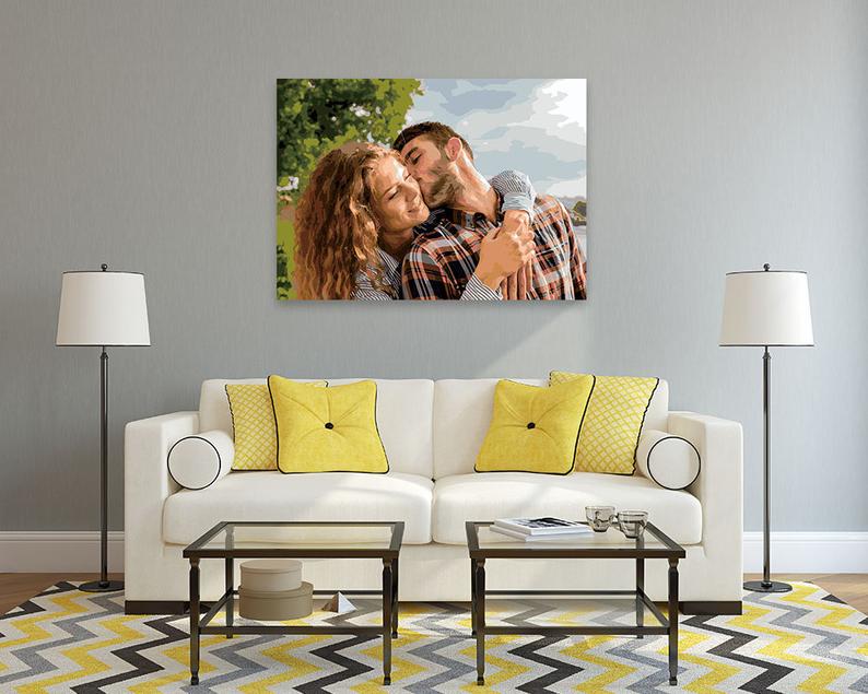 custom portrait painting couple