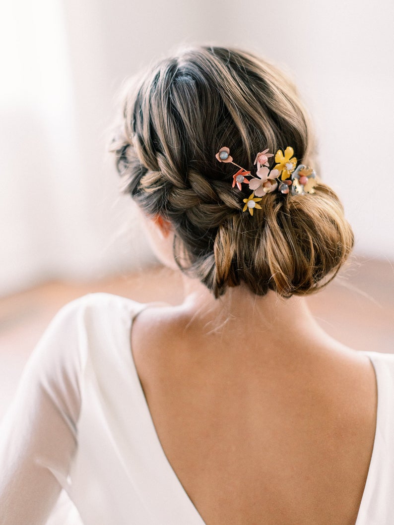 floral hair comb